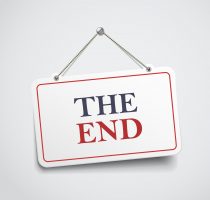the end hanging sign
